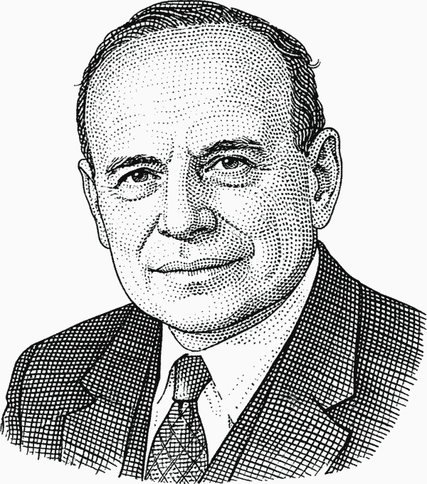 Benjamin Graham quote portrait about valuation, business