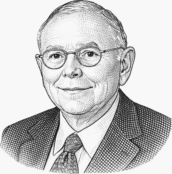 Charlie Munger quote portrait about valuation