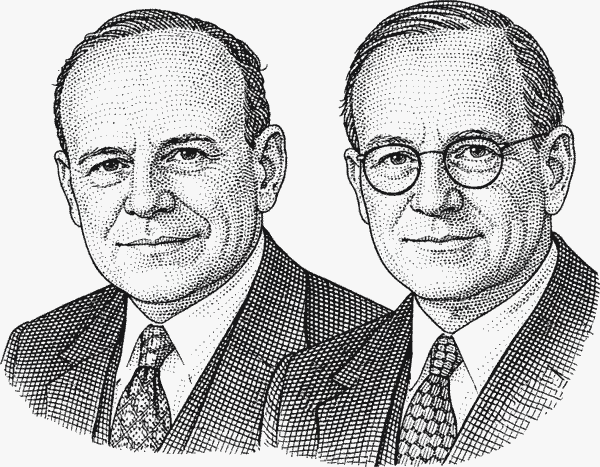 Benjamin Graham & David Dodd quote portrait about valuation