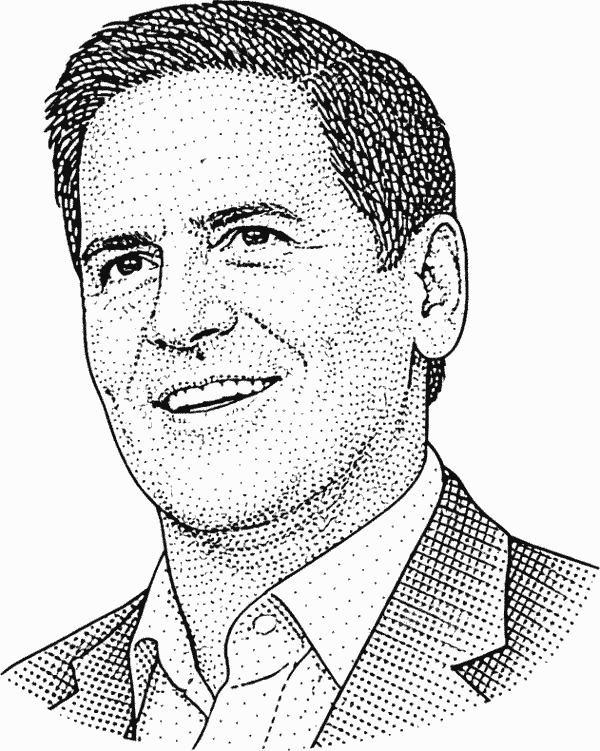 Mark Cuban quote portrait about business, wisdom