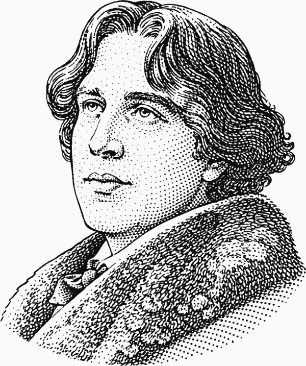 Oscar Wilde quote portrait about saving, investing